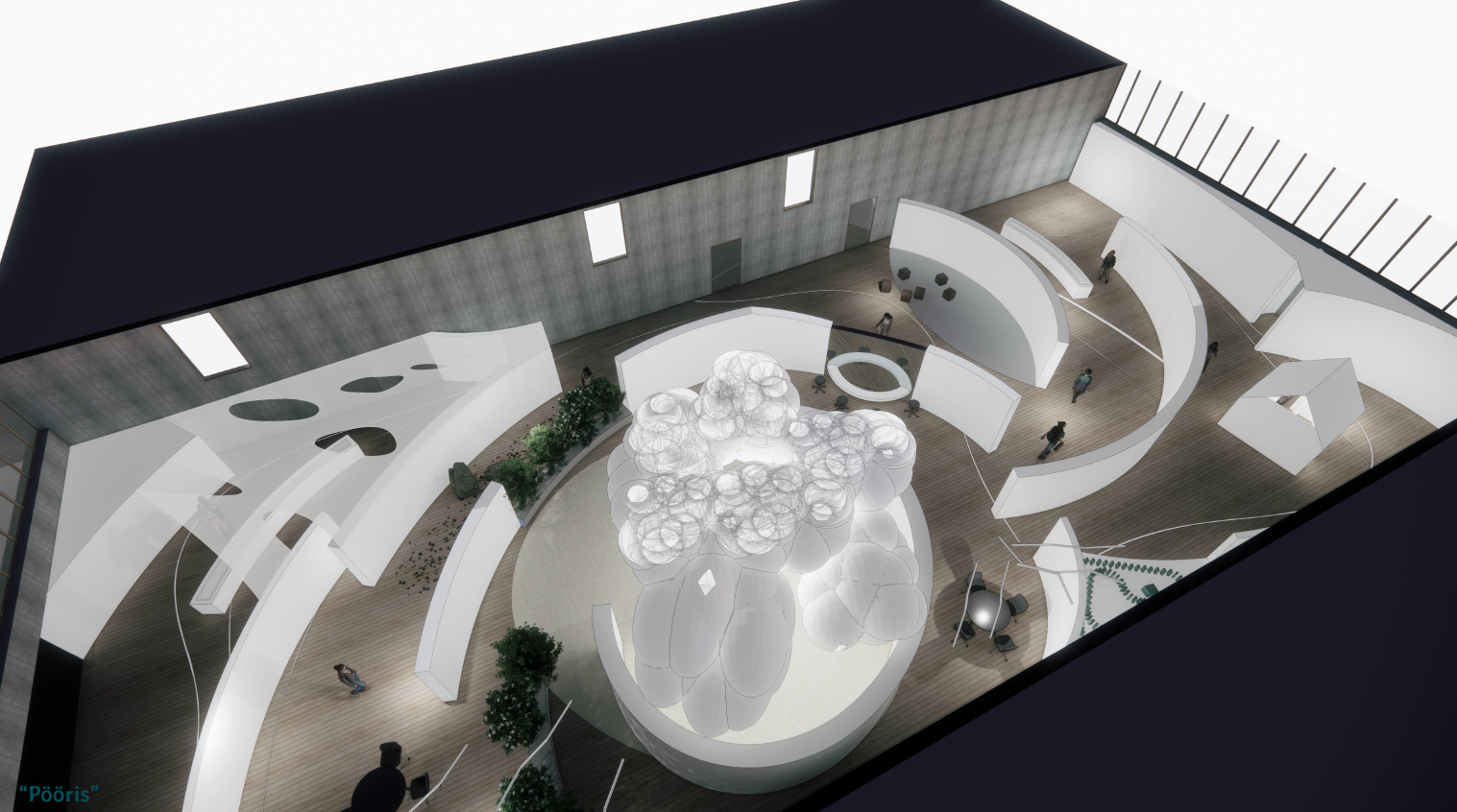 Uue loodusmuuseumi esimese ajutise näituse kontseptsioon "Pööris"